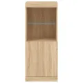 Buffet avec lumières LED chêne sonoma 41x37x100 cm
