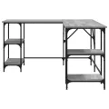 Bureau sonoma gris 139x139x75 cm bois d'ingénierie