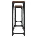 Tables console gigognes 2 pcs chêne marron bois d'ingénierie