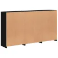 Buffet avec lumières LED noir 181,5x37x100 cm