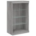 Buffet avec lumières LED sonoma gris 60,5x37x100 cm