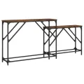 Tables console gigognes 2 pcs chêne fumé bois d'ingénierie