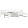 Lit coulissant Blanc 2x(80x200) cm Bois de pin massif