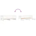 Lit coulissant Blanc 2x(80x200) cm Bois de pin massif