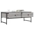 Table basse sonoma gris 101x49x39,5 cm bois d'ingénierie