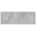 Meubles TV muraux et lumières LED 2pcs gris béton 60x35x41 cm