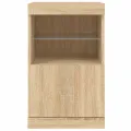 Buffet avec lumières LED chêne sonoma 41x37x67 cm