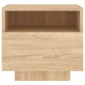 Table de chevet avec lumières LED chêne sonoma 40x39x37 cm