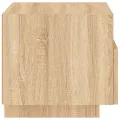 Table de chevet avec lumières LED chêne sonoma 40x39x37 cm