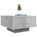 Table basse gris béton 55x55x31 cm bois d'ingénierie