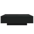 Table basse avec lumières LED noir 100x100x31 cm