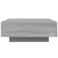 Table basse avec lumières LED sonoma gris 80x80x31 cm