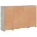 Buffets avec lumières LED 3 pcs gris béton bois d'ingénierie