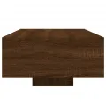 Table basse avec lumières LED chêne marron 85x55x31 cm