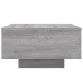 Table basse avec lumières LED sonoma gris 55x55x31 cm