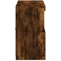 Buffet avec lumières LED chêne fumé 81x37x67 cm