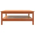 Table basse cire marron 100x100x40 cm bois massif de pin