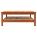 Table basse cire marron 100x100x40 cm bois massif de pin