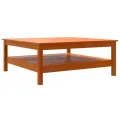 Table basse cire marron 100x100x40 cm bois massif de pin
