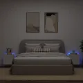Meubles TV muraux avec lumières LED 2 pcs blanc 40,5x35x40 cm