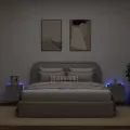 Meubles TV muraux et lumières LED 2pcs gris béton 40,5x35x40 cm