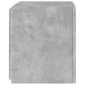 Meubles TV muraux et lumières LED 2pcs gris béton 40,5x35x40 cm