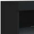 Buffet avec lumières LED noir 162x37x100 cm