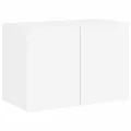 Unités murales TV 5 pcs blanc bois d'ingénierie