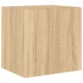 Meubles TV muraux lumières LED 2 pcs chêne sonoma 40,5x35x40 cm