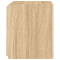 Meubles TV muraux lumières LED 2 pcs chêne sonoma 40,5x35x40 cm