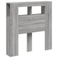 Tête de lit à LED sonoma gris 100x18,5x103,5 cm bois ingénierie
