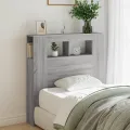 Tête de lit à LED sonoma gris 100x18,5x103,5 cm bois ingénierie