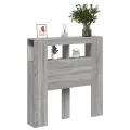 Tête de lit à LED sonoma gris 100x18,5x103,5 cm bois ingénierie