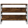 Table console chêne fumé 100x32x75 cm bois d'ingénierie