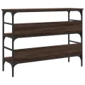 Table console chêne marron 100x32x75 cm bois d'ingénierie