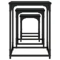 Tables basses gigognes 3 pcs noir bois d'ingénierie