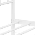 Cadre de lit métal avec tête de lit/pied de lit blanc 107x203cm
