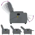 Fauteuil de massage inclinable Gris Similicuir