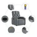 Fauteuil de massage inclinable Gris Similicuir
