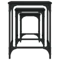 Tables basses gigognes 3 pcs noir bois d'ingénierie