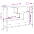 Table console chêne sonoma 100x30x75 cm bois d'ingénierie
