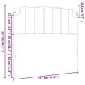 Tête de lit métal noir 107 cm