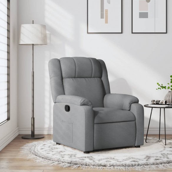 Fauteuil inclinable Gris clair Tissu