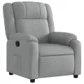 Fauteuil inclinable Gris clair Tissu