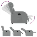 Fauteuil inclinable Gris clair Tissu
