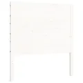 Cadre de lit avec tête de lit blanc petit simple bois massif