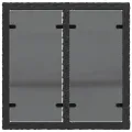 Table de jardin dessus en verre noir 55x55x37 cm résine tressée