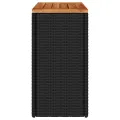 Table d'appoint de jardin dessus en bois noir 58x27,5x55 cm