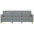 Canapé à 3 places Gris clair 180 cm Tissu