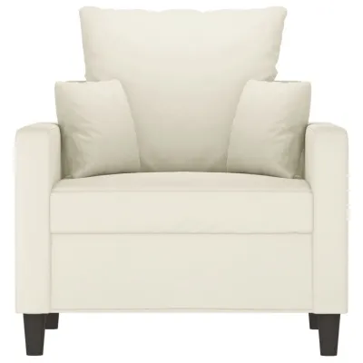 Fauteuil Crème 60 cm Velours